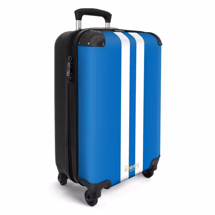 CaseSwap™ - Bright blue background with double white center stripe — 2