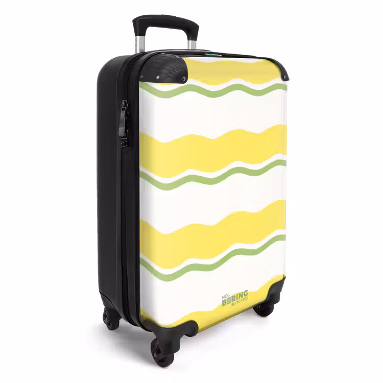 CaseSwap™ - Wavy stripes in yellow with green — 2