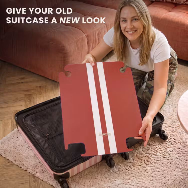 CaseSwap™ - Red background with double white center stripe — 3