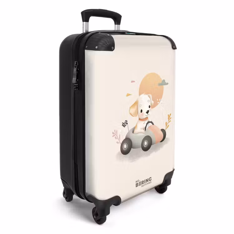CaseSwap™ - Puppy in a race car in beige colors — 2