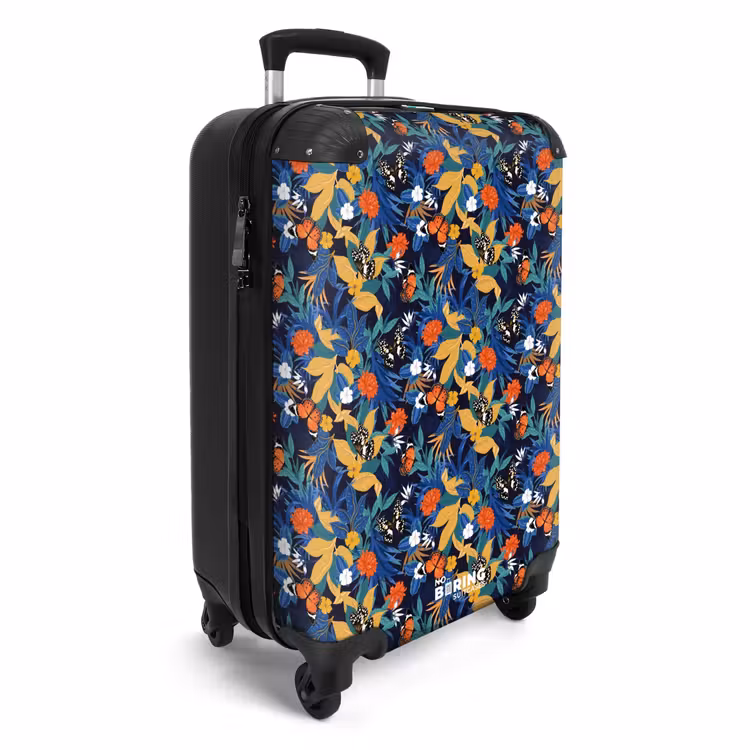 CaseSwap™ - Tropical butterfly pattern dark blue — 2