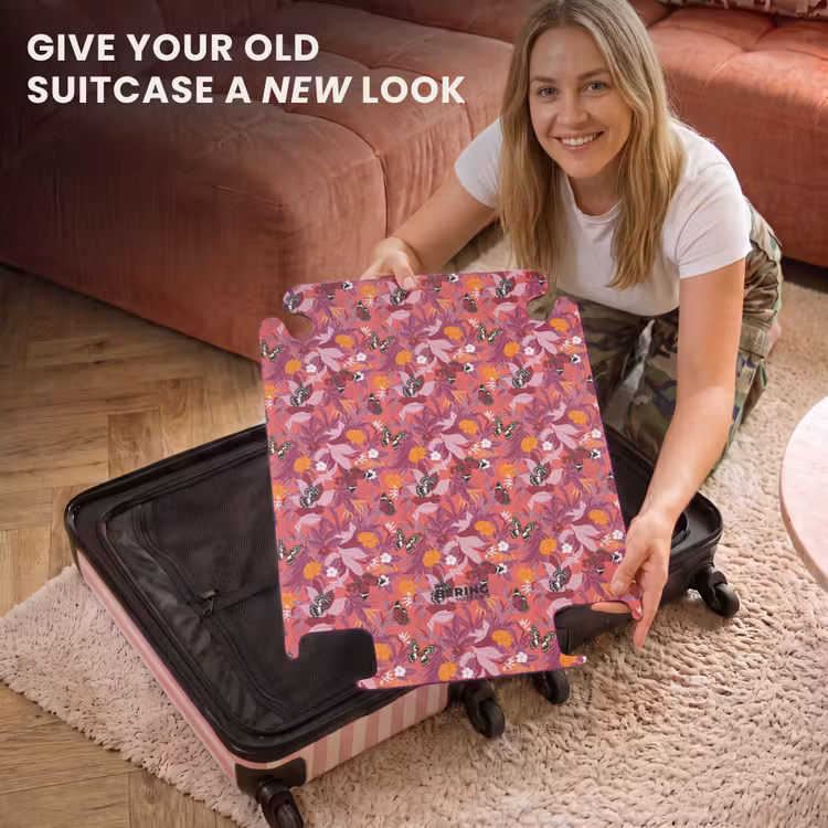CaseSwap™ - Tropical butterfly pattern dark pink — 3