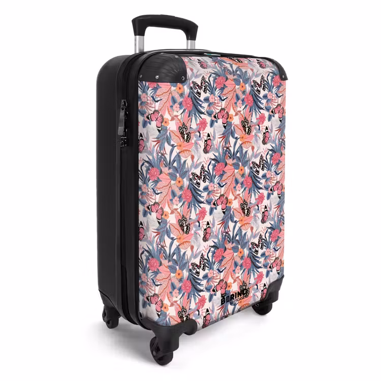 CaseSwap™ - Tropical butterfly pattern light pink — 2