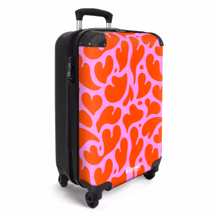 CaseSwap™ - Organic heart motif in red on pink background — 2