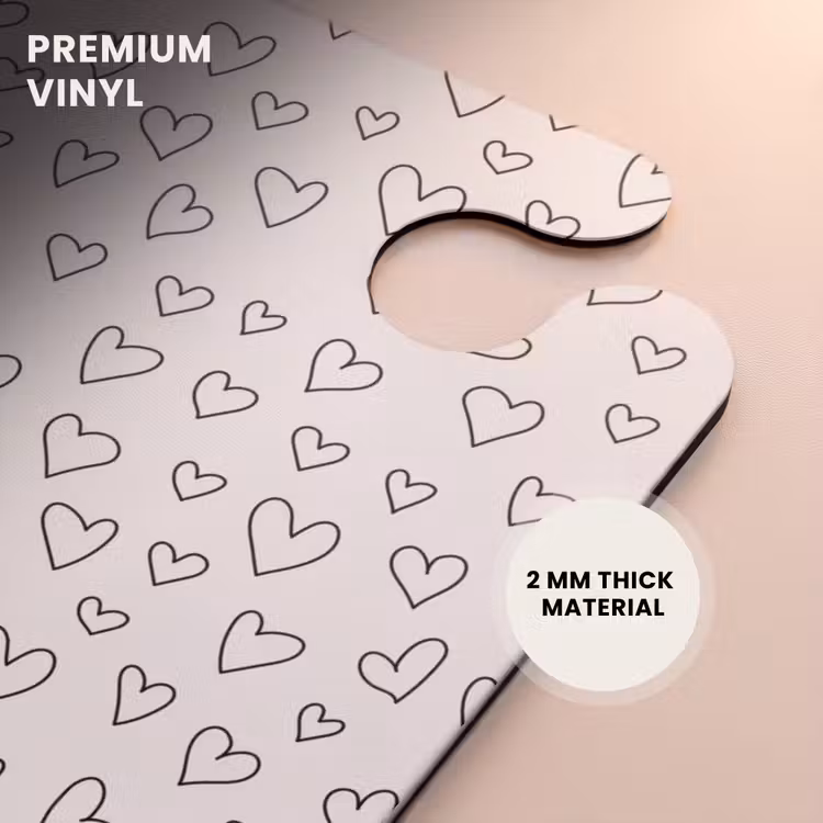 CaseSwap™ - Valentine heart rain pattern black — 6