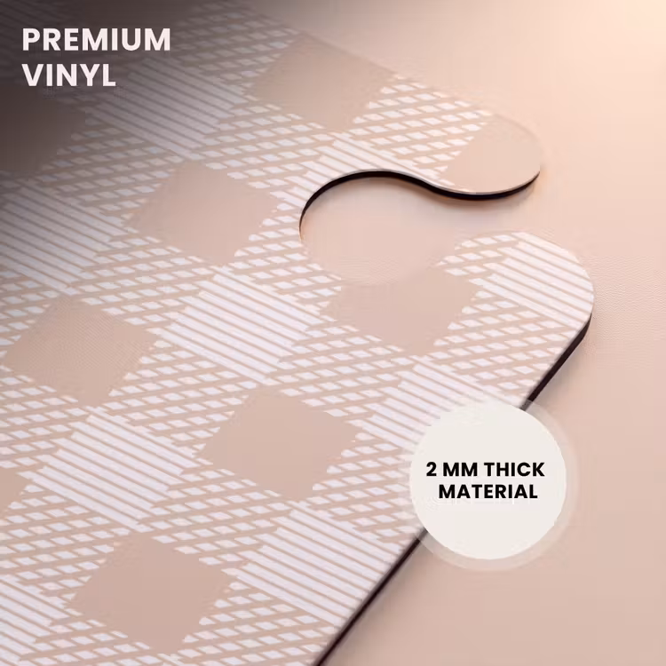 CaseSwap™ - Checkered pattern in beige and cream with textured accents — 6