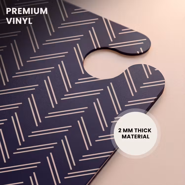 CaseSwap™ - Herringbone texture with light pink lines on dark blue — 6
