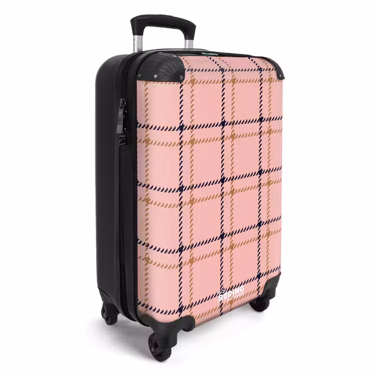 CaseSwap™ - Pink plaid texture with brown and black accents — 2