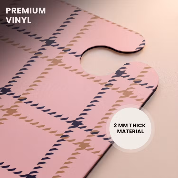 CaseSwap™ - Pink plaid texture with brown and black accents — 6