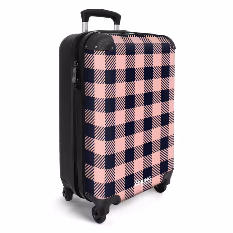CaseSwap™ - Checkered checkerboard pattern in pink and black — 2