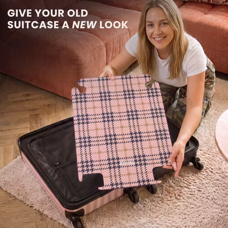 CaseSwap™ - Pink plaid checkered structure symmetrical — 3