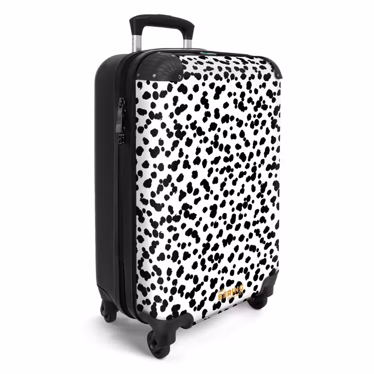 CaseSwap™ - Black brush-like dots on a white background. — 2