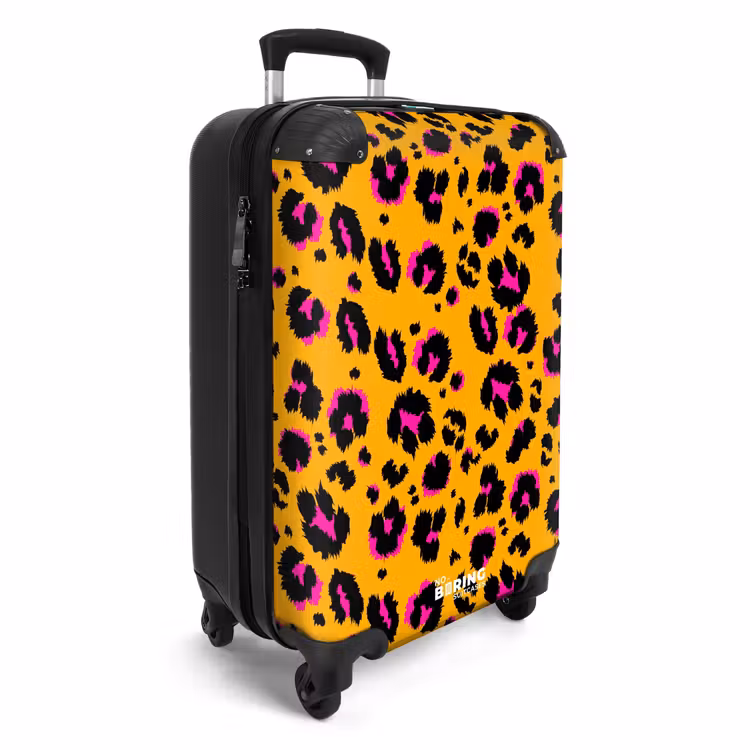 CaseSwap™ - Panther spots in black and pink on an orange background — 2