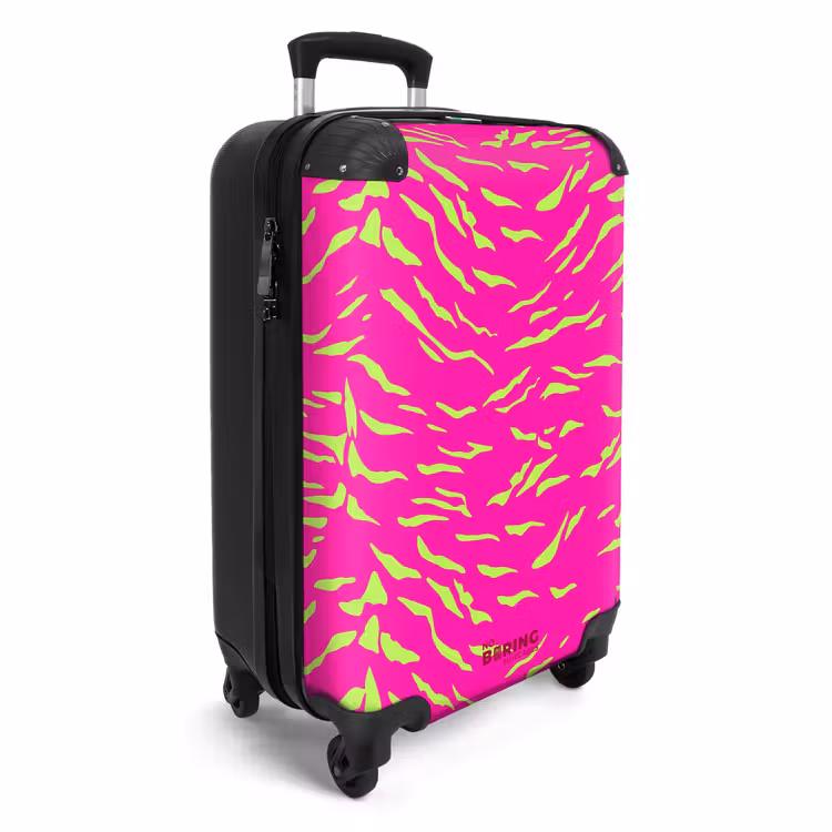 CaseSwap™ - Bright pink tiger print with lime green stripes — 2