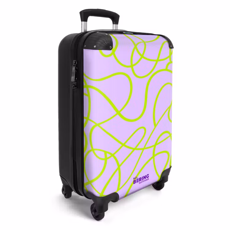 CaseSwap™ - Lime green lines on lilac — 2