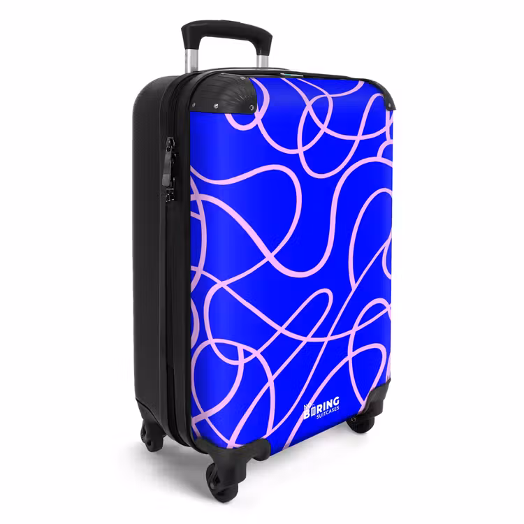 CaseSwap™ - Pink lines on cobalt blue — 2