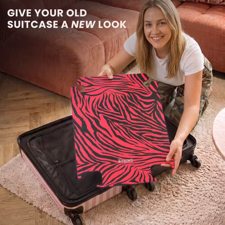 CaseSwap™ - Zebra stripes in black on bright pink background — 3