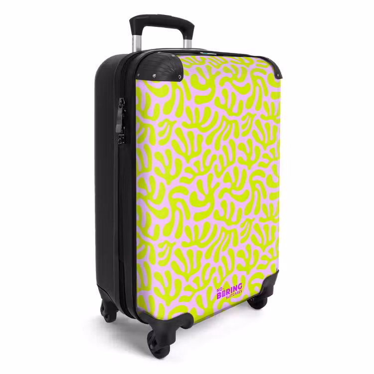 CaseSwap™ - Neon leaves on light pink background — 2
