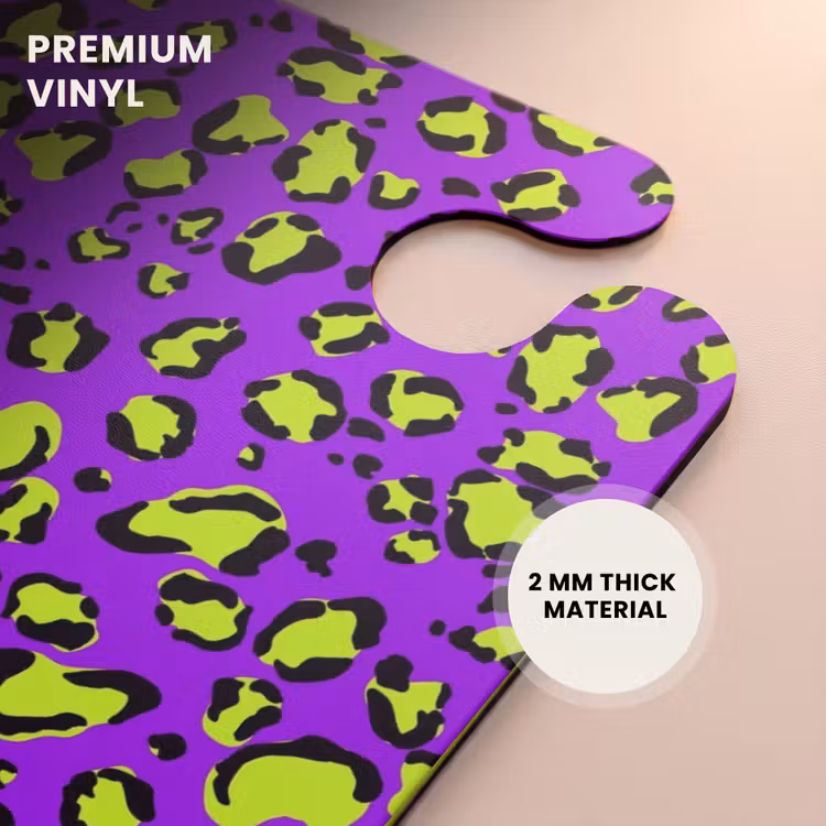 CaseSwap™ - Panther print in lime green on purple background — 6