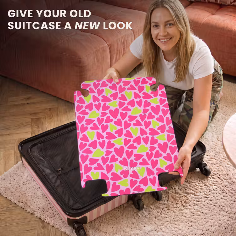 CaseSwap™ - Pink and lime green hearts on light pink background — 3
