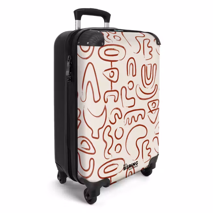 CaseSwap™ - Dark red abstract shapes on beige — 2