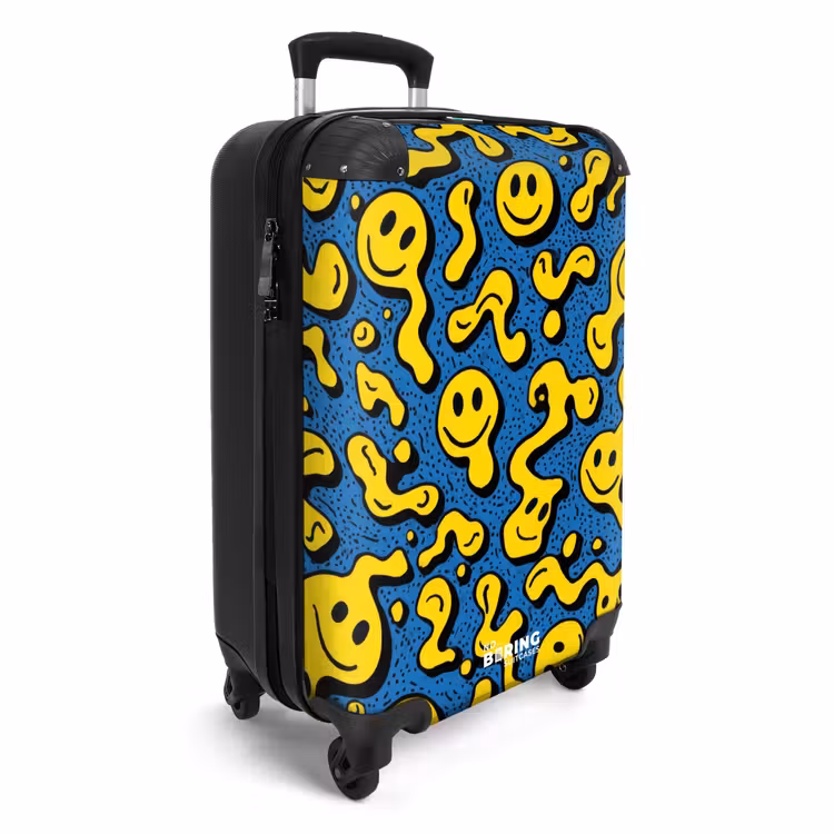 CaseSwap™ - Flowing smiley faces on a blue background — 2