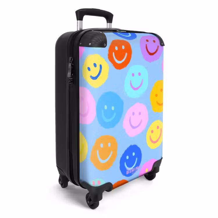 CaseSwap™ - Rainbow smiley faces on a blue background — 2