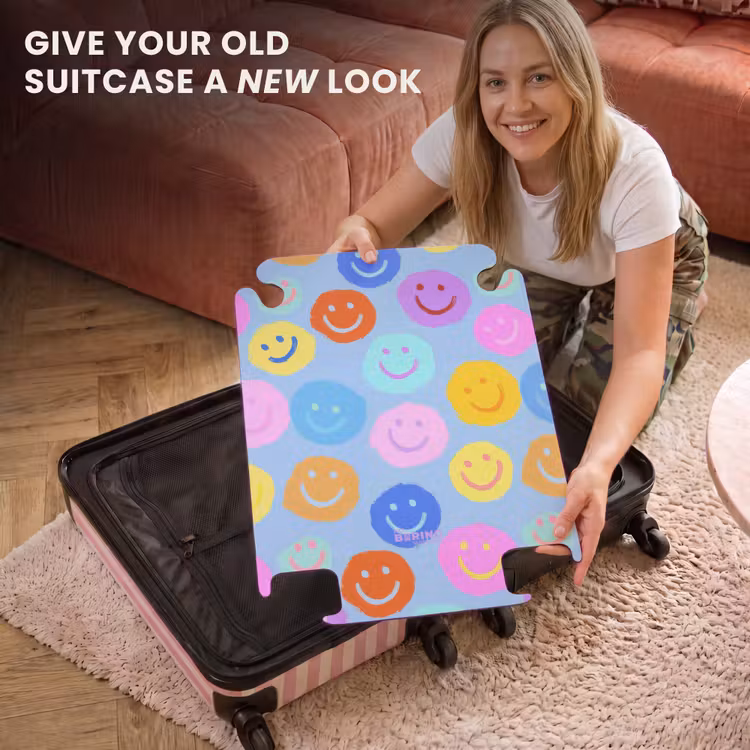 CaseSwap™ - Rainbow smiley faces on a blue background — 3