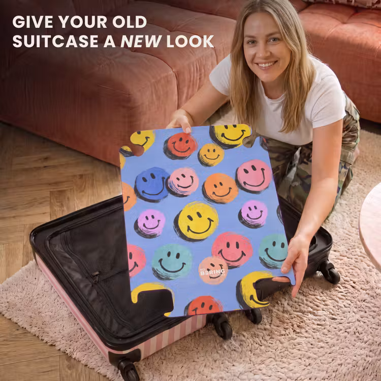 CaseSwap™ - Colorful smiley faces on a blue background — 3