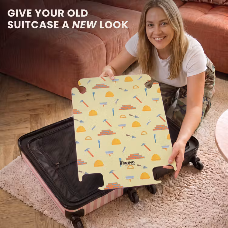 CaseSwap™ - Construction tool pattern on light yellow background — 3