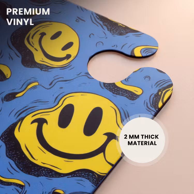 CaseSwap™ - Yellow squiggly smiley faces on a blue background — 6
