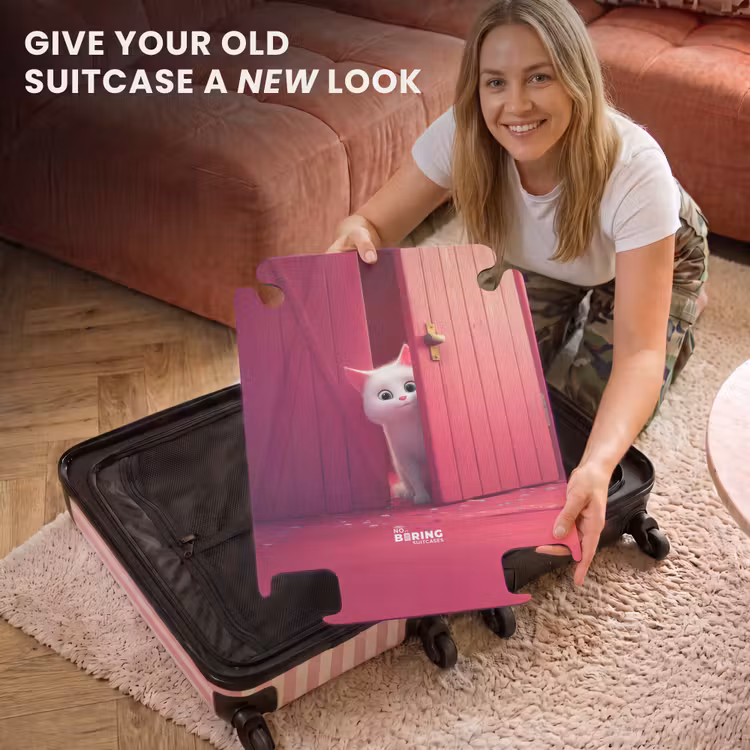 CaseSwap™ - White cat peeks through pink door — 3