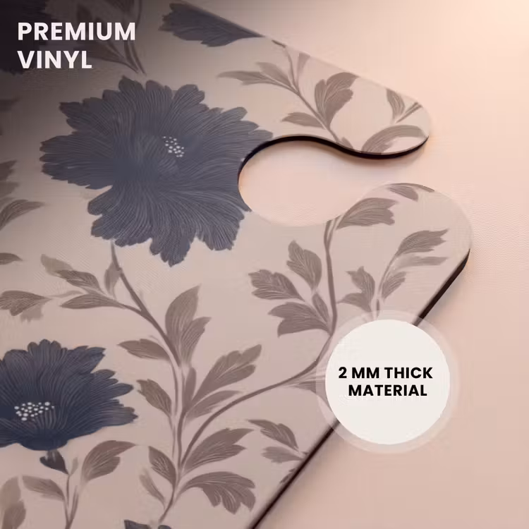 CaseSwap™ - Motif - Flowers - Black - Beige — 6