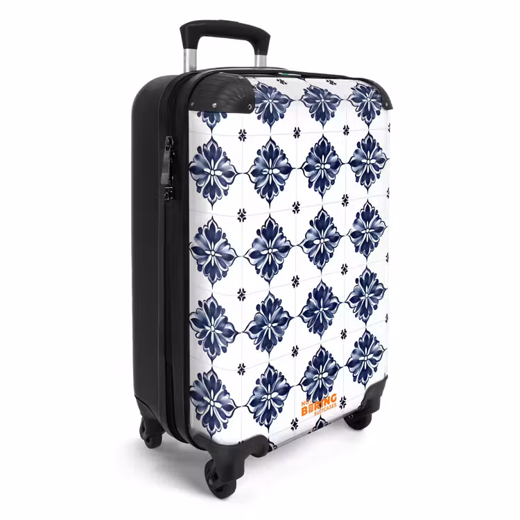 CaseSwap™ - Tile pattern - Blue - White - Flower — 2