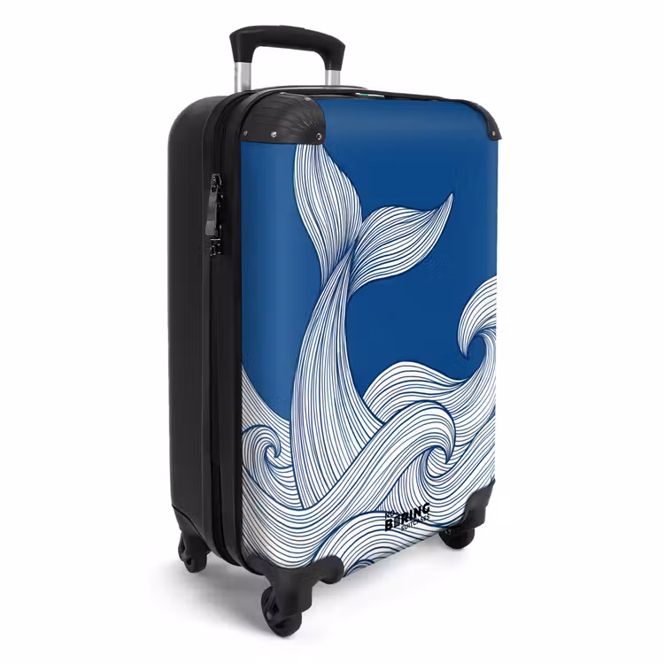 CaseSwap™ - Whale - Tail - Waves - Line Drawing - Blue — 2