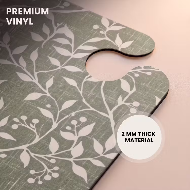 CaseSwap™ - Salvia Green - Botanical - Branches - Berries - Linen - Pattern — 6