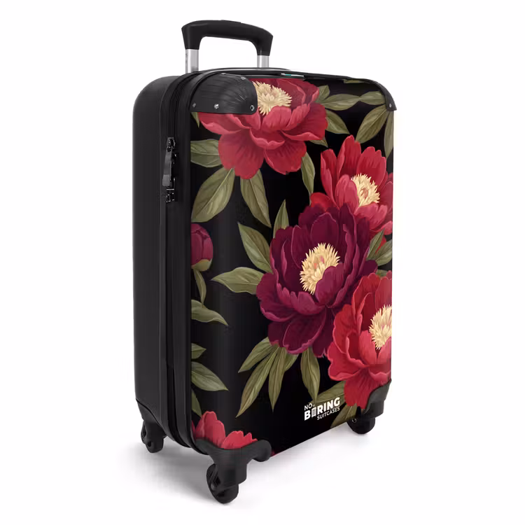 CaseSwap™ - Flowers - Pattern - Botanical - Red - Black — 2