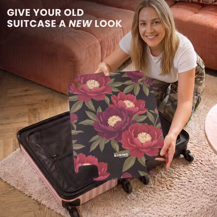 CaseSwap™ - Flowers - Pattern - Botanical - Red - Black — 3