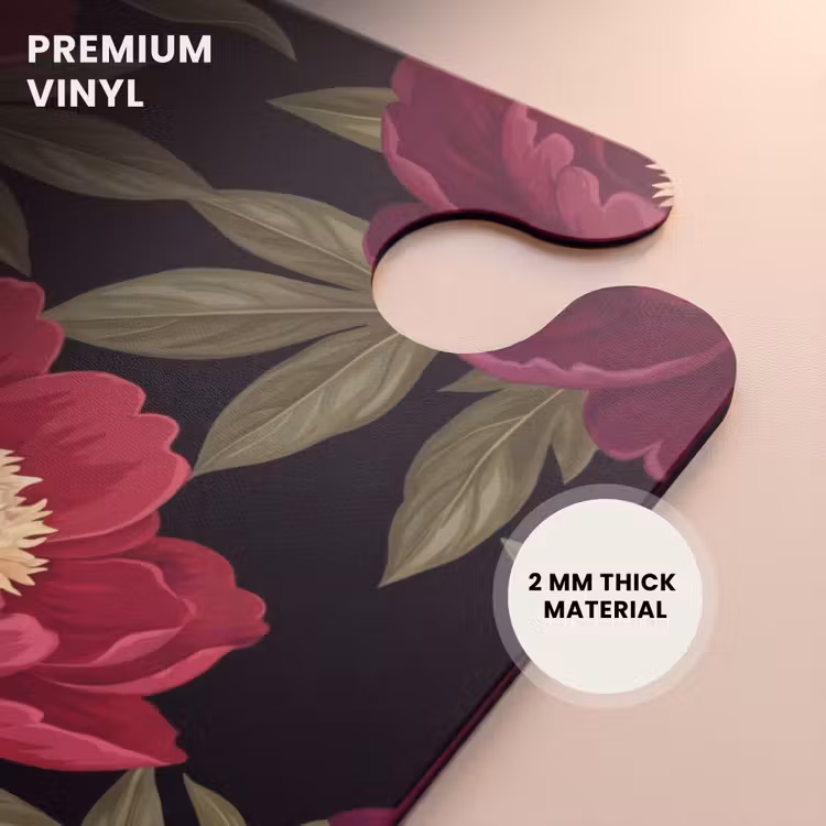 CaseSwap™ - Flowers - Pattern - Botanical - Red - Black — 6