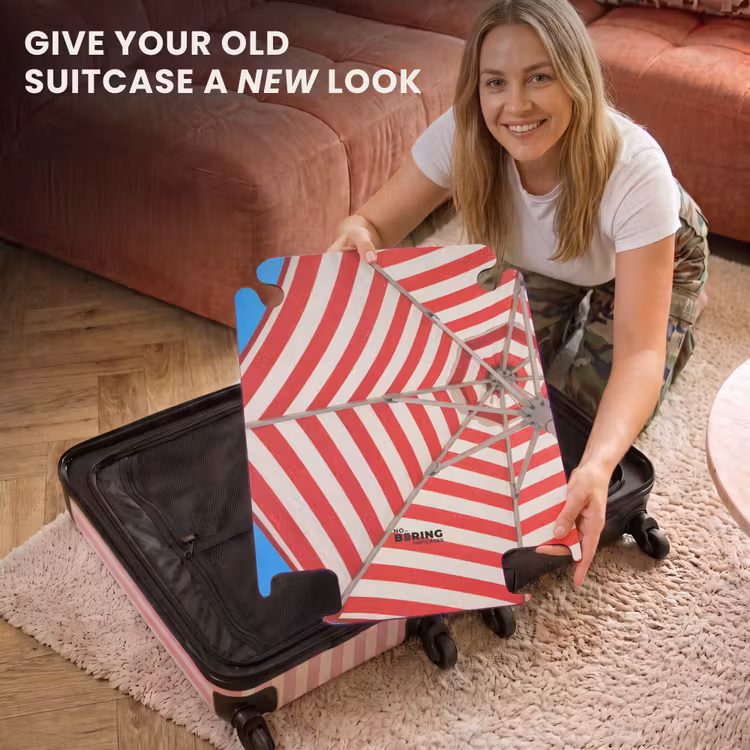 CaseSwap™ - Umbrella - Stripes - Summer - Red - Blue — 3