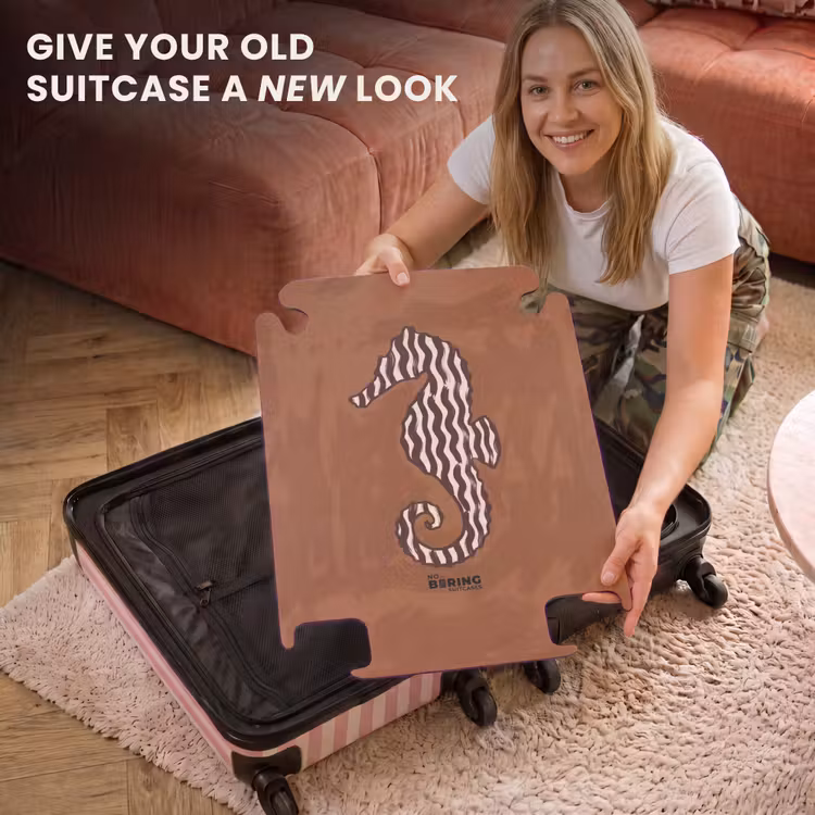 CaseSwap™ - Animals - Seahorse - Abstract - Brown - Stripes — 3