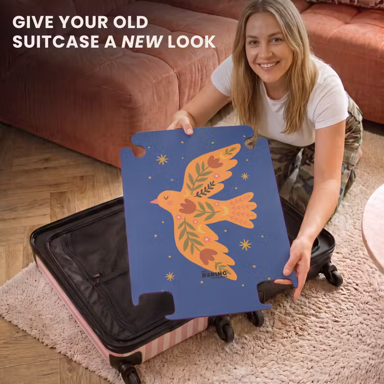 CaseSwap™ - Bird - Flowers - Decorative - Orange - Blue — 3