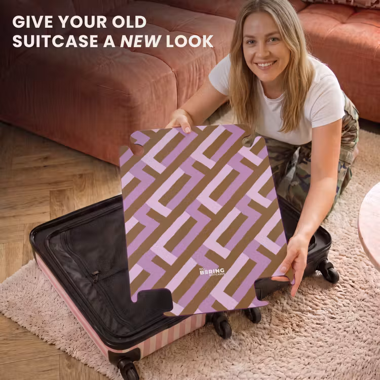 CaseSwap™ - Brown - Pink - Geometric - Meander - Pattern — 3